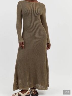 DISSH | Dresses | Dissh Sue Off White Knit Maxi Dress 0 Cotton | Poshmark